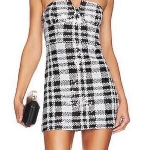 Steve Madden Reta Sequin Houndstooth Mini Dress - 2